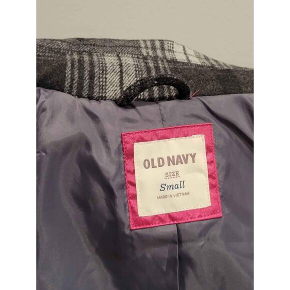Old Navy Classic Plaid Pea Coat Jacket Women's Small - Picture 10 of 10